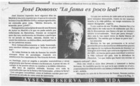 José Donoso," La fama es poco leal"  [artículo].