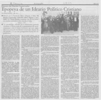 Epopeya de un ideario político cristiano