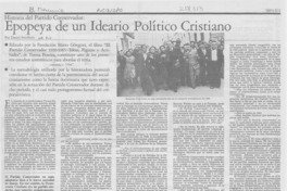 Epopeya de un ideario político cristiano
