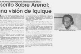 Escrito sobre arenal, una visión de Iquique  [artículo].