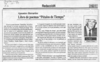 Libro de poemas "Pétalos de tiempo"  [artículo] Oriel Alvarez Gómez.