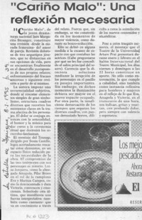 "Cariño malo", una reflexión necesaria  [artículo].