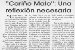 "Cariño malo", una reflexión necesaria  [artículo].