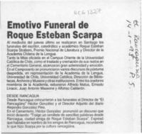 Emotivo funeral de Roque Esteban Scarpa  [artículo].