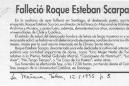 Falleció Roque Esteban Scarpa  [artículo].