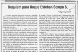 Réquiem para Roque Esteban Scarpa S.  [artículo] Miguel Angel Díaz A.