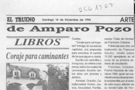 Coraje para caminantes  [artículo] Amparo Pozo.