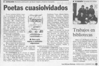 Poetas cuasiolvidados  [artículo].