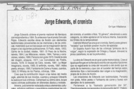 Jorge Edwards, el cronista  [artículo] Enrique Villablanca.