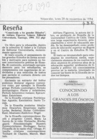 Reseña  [artículo] O. Z. S.