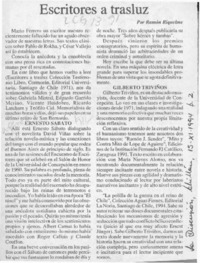 Escritores a trasluz