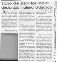Libro de escritor local declarado material didáctico  [artículo].