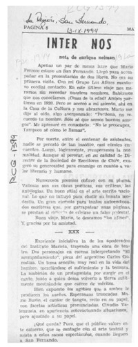 Inter nos  [artículo] Enrique Neiman.
