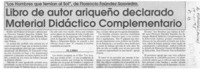 Libro de autor ariqueño declarado material didáctico complementario  [artículo].