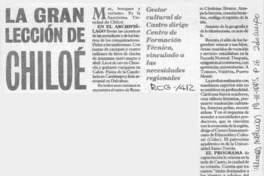 La gran lección de Chiloé  [artículo].