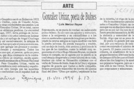 González Urízar, poeta de Bulnes  [artículo] Luis Merino Reyes.