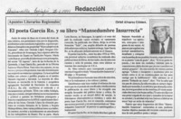 El poeta García Ro y su libro "Mansedumbre insurrecta"  [artículo] Oriel Alvarez Gómez.