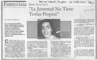 "La juventud no tiene temas propios"  [artículo] Antonio Muñoz B.