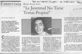 "La juventud no tiene temas propios"  [artículo] Antonio Muñoz B.