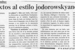 Microtextos al estilo jodorowskyano