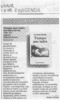 Tiempo que ladra  [artículo] Andrés Gómez.