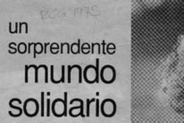 Un sorprendente mundo solidario  [artículo] Mariano Aguirre.