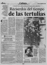 Recuerdos del tiempo de las tertulias  [artículo] Ignacio Iñíguez.