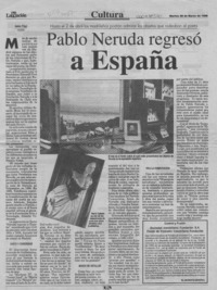 Pablo Neruda regresó a España  [artículo] Aminie Filippi.