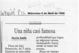 Una niña casi famosa  [artículo] Mauricio Redolés.