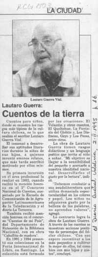 Cuentos de la tierra  [artículo].