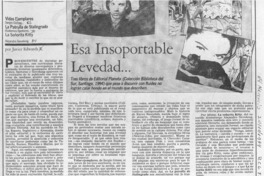 Esa insoportable levedad --  [artículo] Javier Edwards R.