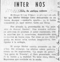 Inter nos  [artículo] Enrique Neiman.