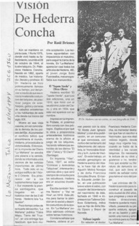 Visión de Hederra Concha  [artículo] Raúl Briones.