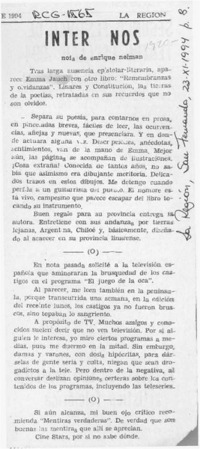 Inter nos  [artículo] Enrique Neiman.