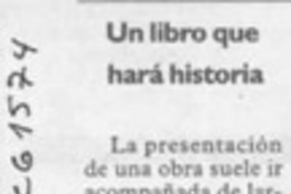 Un Libro que hará historia  [artículo].