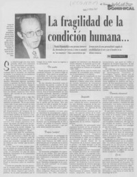 La fragilidad de la condición humana --