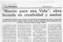 "Muerte para una vida", obra fecunda en creatividad y sueños  [artículo].