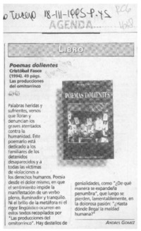 Poemas dolientes  [artículo] Andrés Gómez.