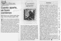 Cuento aparte, un buen comienzo  [artículo] Alejandra Ochoa.