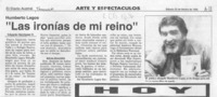 "Las ironías de mi reino"  [artículo] Eduardo Henríquez O.