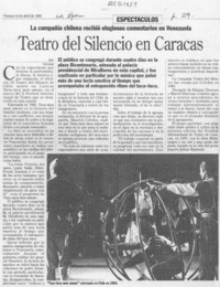 Teatro del silencio en Caracas  [artículo].