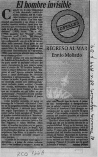 El hombre invisible  [artículo] Antoine Doinel.