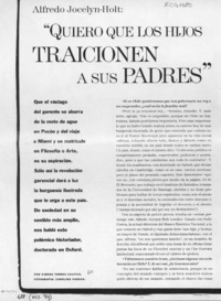 "Quiero que los hijos traicionen a sus padres"  [artículo] Ximena Torres Cautivo.