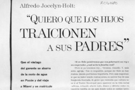 "Quiero que los hijos traicionen a sus padres"  [artículo] Ximena Torres Cautivo.