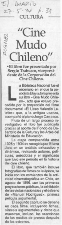 "Cine mudo chileno"  [artículo].