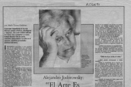 "El arte es de huérfanos solitarios"  [artículo] María Teresa Cárdenas.