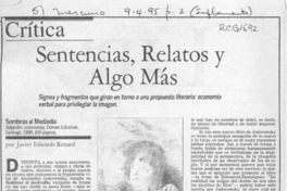 Sentencias, relatos y algo más  [artículo] Javier Edwards Renard.