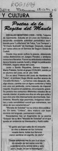 Poetas de la región del Maule  [artículo].