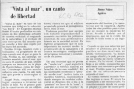 "Vista al mar", un canto de libertad  [artículo] Jimmy Núñez Aguirre.