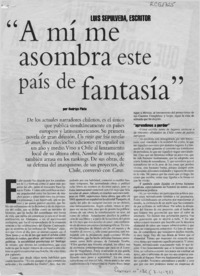 "A mí me asombra este país de fantasía"  [artículo] Rodrigo Pinto.